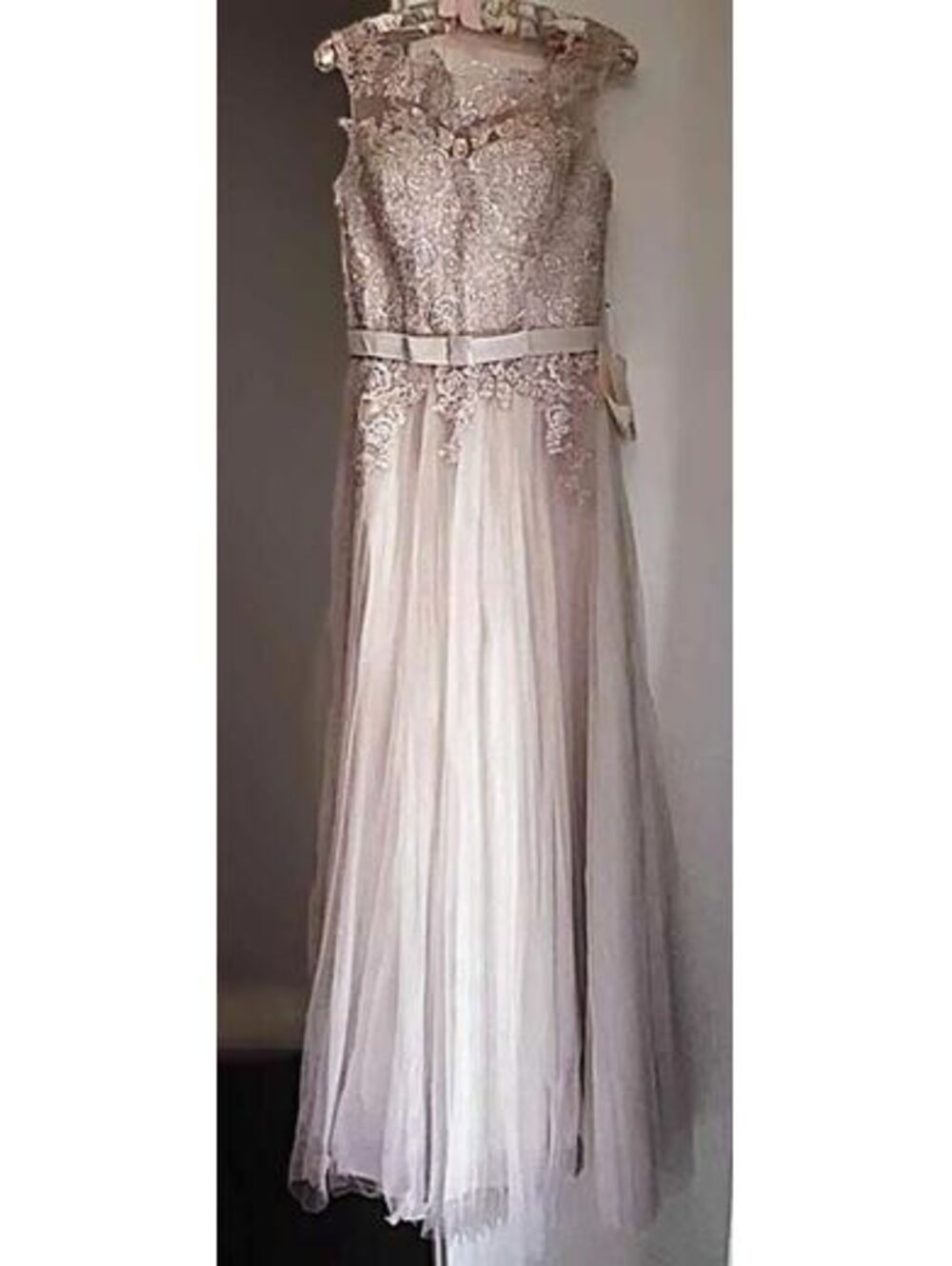 Elegant Lace and Tulle Evening Gown by LanTing